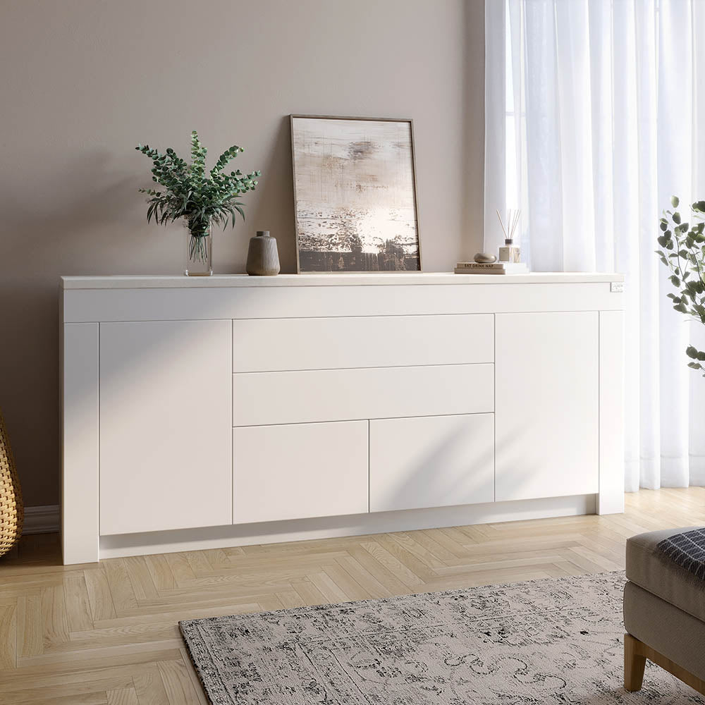 Большой комод LION Ларри-2 Нимфея альба/Бетон Style (LION-041059)