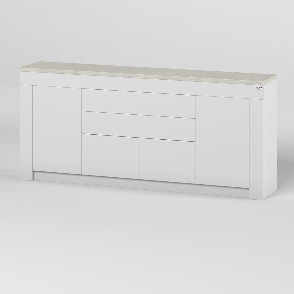 Большой комод LION Ларри-2 Нимфея альба/Бетон Style (LION-041059)