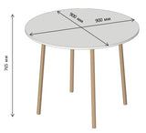 Обеденный стол круглый LION Маями-1 деревянные ножки Дуб Артизан (LION-041151)