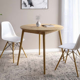 Обеденный стол круглый LION Маями-1 деревянные ножки Дуб Артизан (LION-041151)