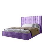 Двуспальная кровать LION Нино 160x200 см SILK 401 Лавандовый (LION-045046)