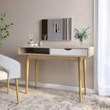 Письменный стол LION Сканди-1 Нимфея Альба (белый)/Дуб Сонома трюфель (LION-041195)