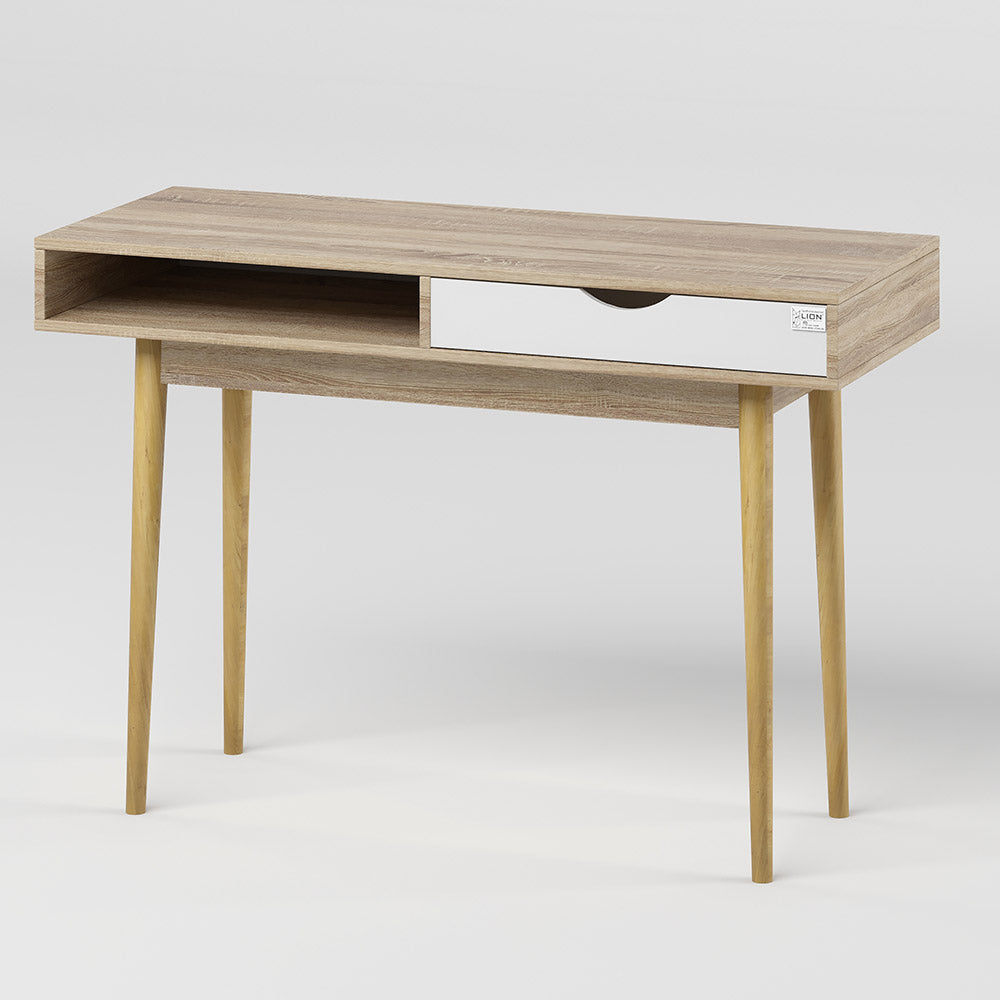 Письменный стол LION Сканди-1 Нимфея Альба (белый)/Дуб Сонома трюфель (LION-041195)