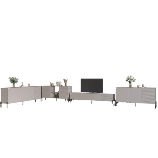 Комплект модульный для гостиной LION Грей 4 элемента с черными металлическими ножками Кашемир/Кашемир (LION-042837)