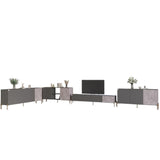 Комплект модульный для гостиной LION Грей 4 элемента с золотыми металлическими ножками Антрацит/Камень (LION-042907)