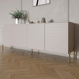 Комод на золотых металлических ножках LION Грей 204x38x76,5 см Кашемир/Кашемир (LION-042647)