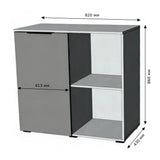 Тумба однодверная LION Краш 82x43x86 см Нимфея Альба (LION-044112)