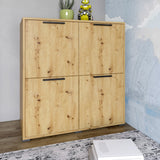 Тумба четырехдверная LION Краш 82x43x86 см Дуб артизан (LION-041754)