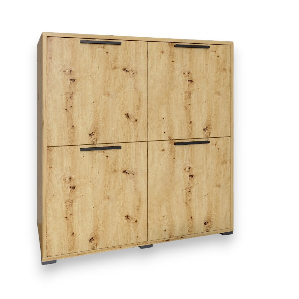 Тумба четырехдверная LION Краш 82x43x86 см Дуб артизан (LION-041754)