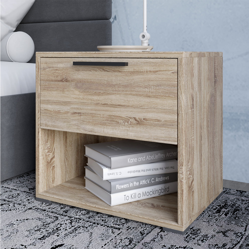 Тумба прикроватная LION Краш с выдвижным ящиком Дуб сонома трюфель (LION-044132)