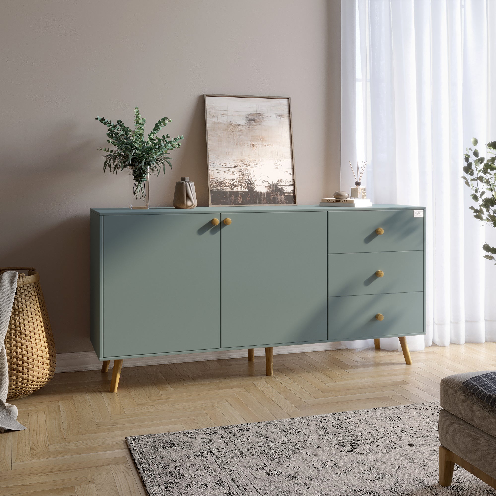 Комод LION Хьюге-5 Гранит серый (LION-041110)