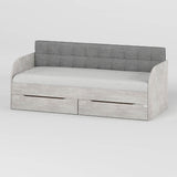 Детская полуторная кровать LION Л-7 с ящиками и ламелями Лили-95 120x200 см Бетон (LION-044241)