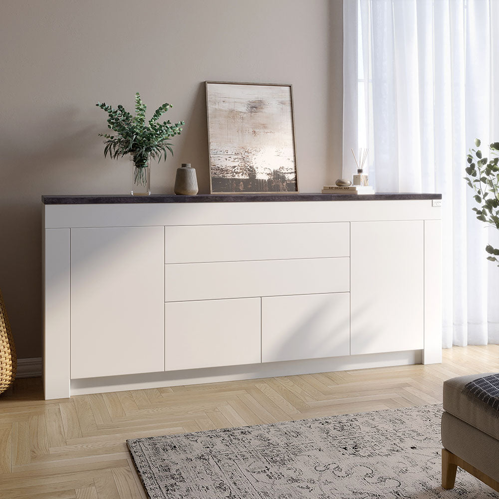 Большой комод LION Ларри-2 Нимфея альба/Бетон Теный (LION-041060)