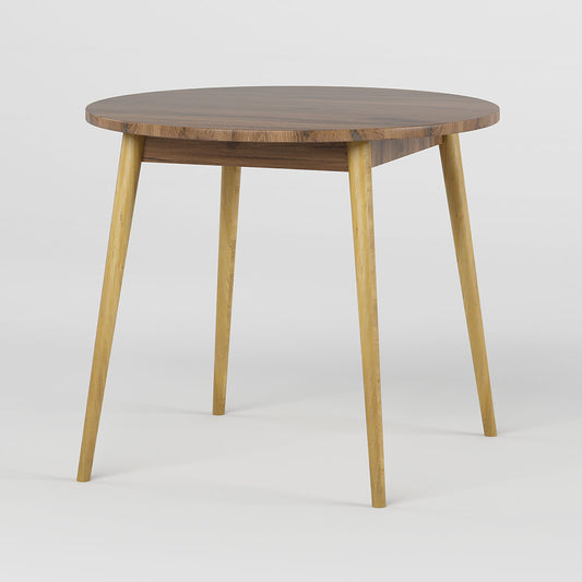 Обеденный стол круглый LION Маями-1 деревянные ножки Дуб Ливорно (LION-041152)