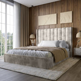 Двуспальная кровать LION Нино 160x200 см SILK 102 Айвори (LION-045037)