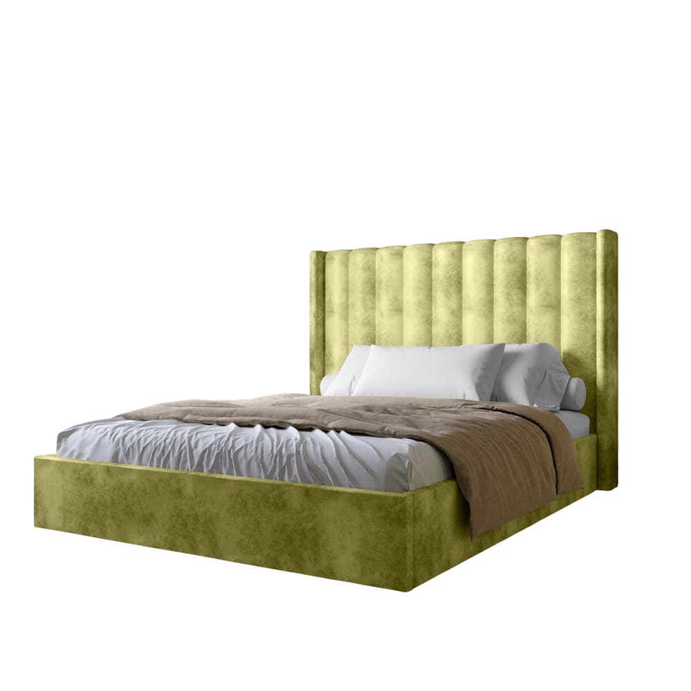 Двуспальная кровать с подъемным механизмом LION Нино 160x200 см SILK 202 Авокадо (LION-045057)