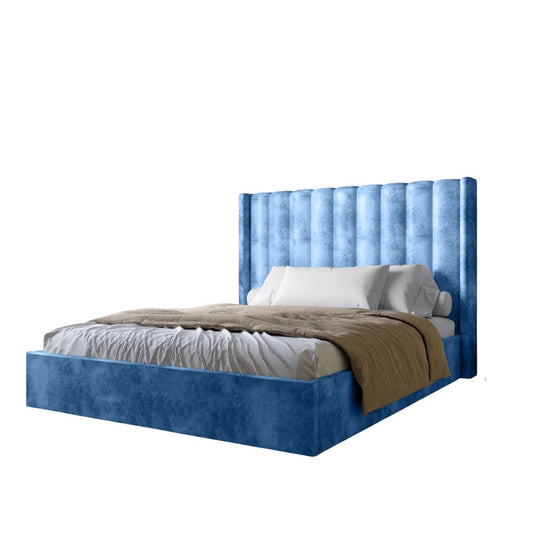 Двуспальная кровать LION Нино 180x200 см SILK 503 Темно-синий (LION-041395)