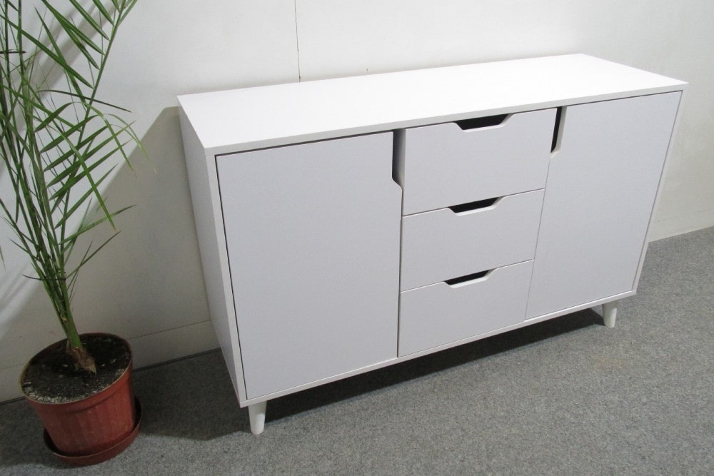 Комод в гостиную с черными ножками М-ЗОН Борн 1200 Дуб артизан/Антрацит (MZN-031088)