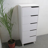 Комод высокий с ножками в цвете Орех светлый 5 ящиков М-ЗОН Борн 500 Дуб Артизан (MZN-031108)