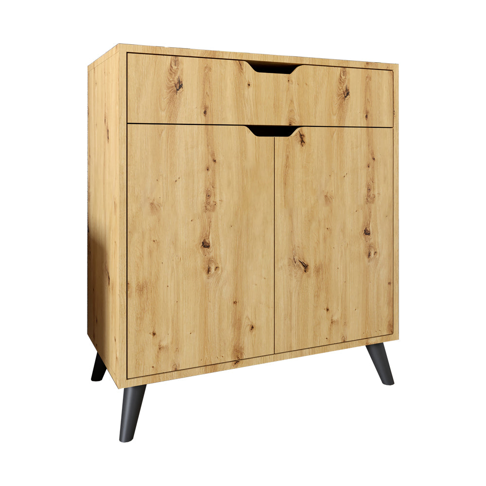 Комод в гостиную с черными ножками М-ЗОН Борн 750 Дуб Артизан (MZN-031048)