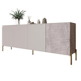 Комод на золотых металлических ножках LION Грей 204x38x76,5 см Кашемир/Камень (LION-042689)