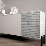 Комод на золотых металлических ножках LION Грей 204x38x76,5 см Дуб Аппалачи/Дерево (LION-042658)