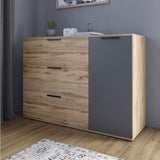 Гарнитур для комнаты LION Краш Дуб аппалачи/Антрацит из 4 элементов (LION-044183)