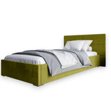 Односпальная кровать LION Краш Лили 35 велюр (Зеленый) 90х200 см (LION-044163)