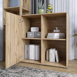 Тумба однодверная LION Краш 82x43x86 см Бетон style (LION-044103)