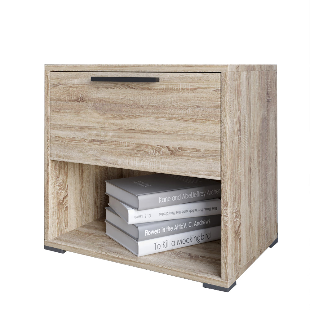 Тумба прикроватная LION Краш с выдвижным ящиком Дуб сонома (LION-044133)