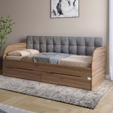 Детская односпальная кровать LION Л-7 с ящиками и ламелями Лили-95 80x190 см Дуб леворно (LION-044232)