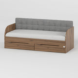 Детская односпальная кровать LION Л-7 с ящиками и ламелями Лили-95 80x190 см Дуб леворно (LION-044232)