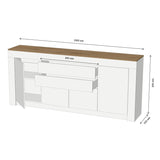 Большой комод LION Ларри-2 Нимфея альба/Дуб Артизан (LION-041061)