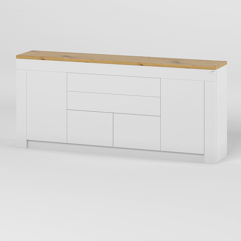 Большой комод LION Ларри-2 Нимфея альба/Дуб Артизан (LION-041061)