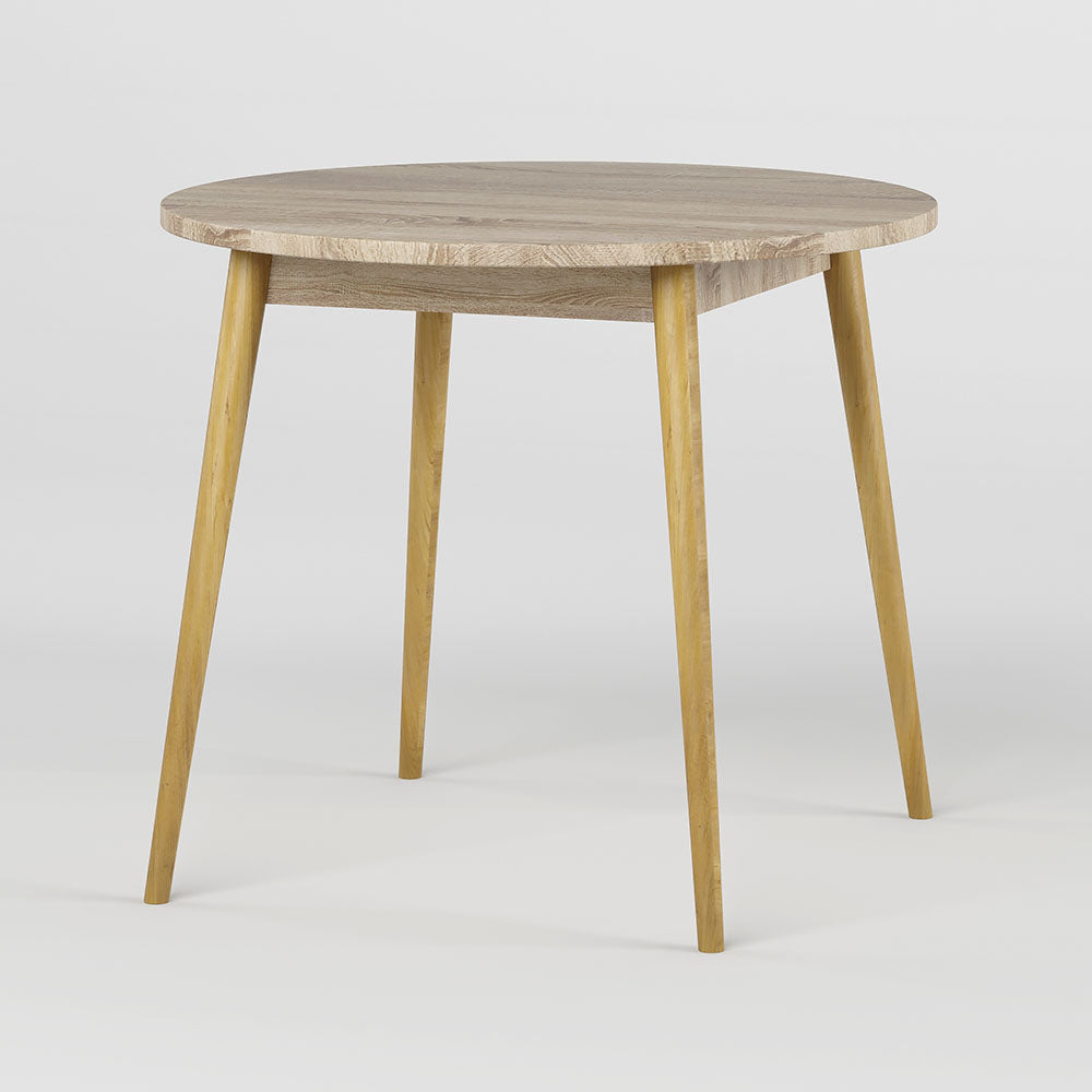 Обеденный стол круглый LION Маями-1 деревянные ножки Дуб Сонома (LION-041153)