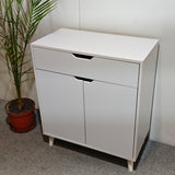 Комод в гостиную с черными ножками М-ЗОН Борн 750 Дуб Артизан/Нимфеа Альба (белый) (MZN-031050)