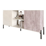 Комод открытый на черных металлических ножках LION Грей Бетон Style/Камень (LION-042789)