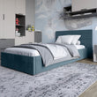 Односпальная кровать LION Краш Лили 84 велюр (Голубой) 90х200 см (LION-044164)