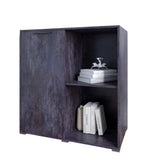 Тумба однодверная LION Краш 82x43x86 см Бетон темный (LION-044104)