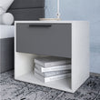 Тумба прикроватная LION Краш с выдвижным ящиком Кашемир/Антрацит (LION-044124)