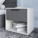 Тумба прикроватная LION Краш с выдвижным ящиком Кашемир/Антрацит (LION-044124)