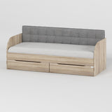 Детская односпальная кровать LION Л-7 с ящиками и ламелями Лили-95 80x190 см Дуб сонома (LION-044233)