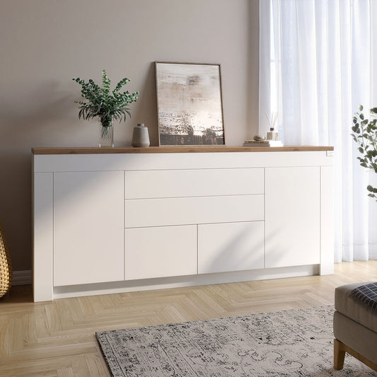 Большой комод LION Ларри-2 Нимфея альба/Дуб Ливорно (LION-041062)