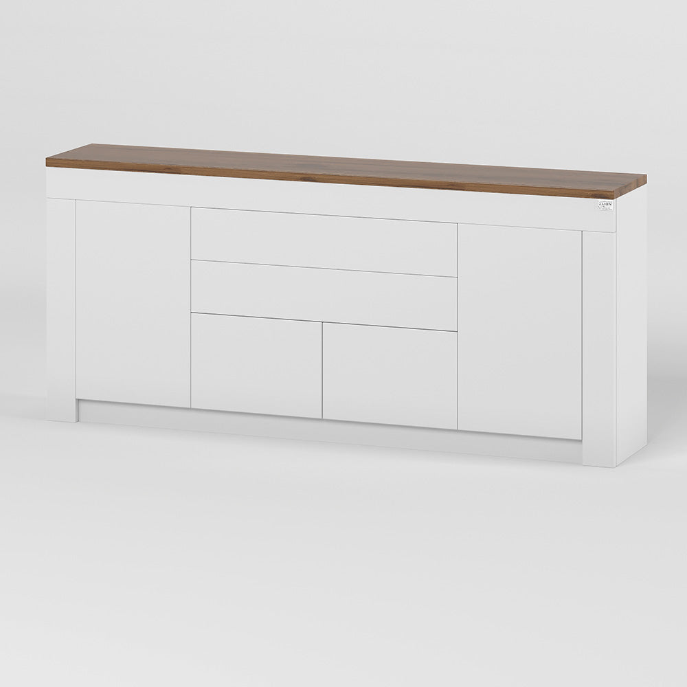 Большой комод LION Ларри-2 Нимфея альба/Дуб Ливорно (LION-041062)