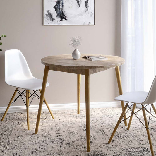 Обеденный стол круглый LION Маями-1 деревянные ножки Дуб Сонома трюфель (LION-041154)