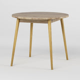 Обеденный стол круглый LION Маями-1 деревянные ножки Дуб Сонома трюфель (LION-041154)