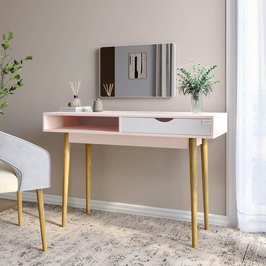 Письменный стол LION Сканди-1 Нимфея Альба (белый)/Розовый (LION-041198)