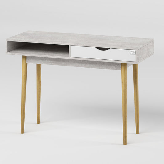 Письменный стол LION Сканди-1 Нимфея Альба (белый)/Бетон (LION-041188)