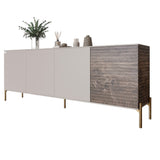 Комод на золотых металлических ножках LION Грей 204x38x76,5 см Кашемир/Дерево (LION-042660)