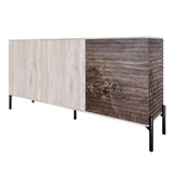 Комод закрыт в гостиную на черных металлических ножках LION Грей 154x38x76,5 см Самоа Дымчатый/Дерево (LION-041786)